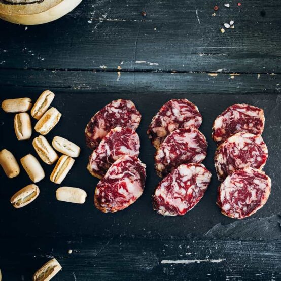 Salchichon Iberico with picos camperos