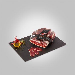 Jamón Pata Negra 100% Iberico de Bellota tagliato a mano. Busta sottov –