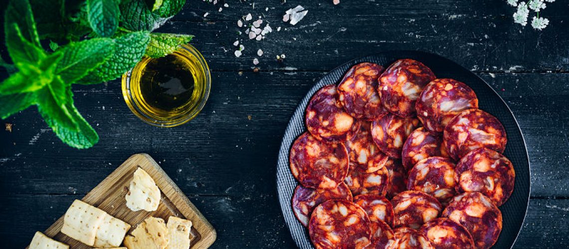 chorizo sliced