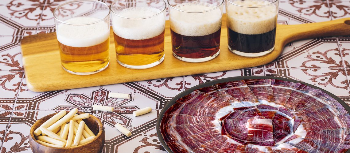 Beers-and-jamón-ibérico